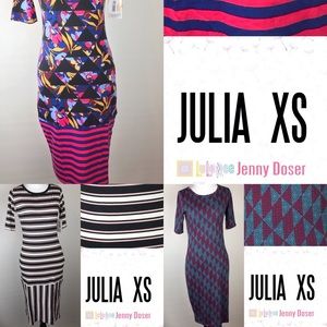 LuLaRoe 3 XS Julia Lot BNWT